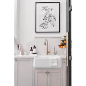 Whitehaven Farmhouse Apron-Front Cast Iron 24 in. Single Basin Kitchen Sink in Ice Grey