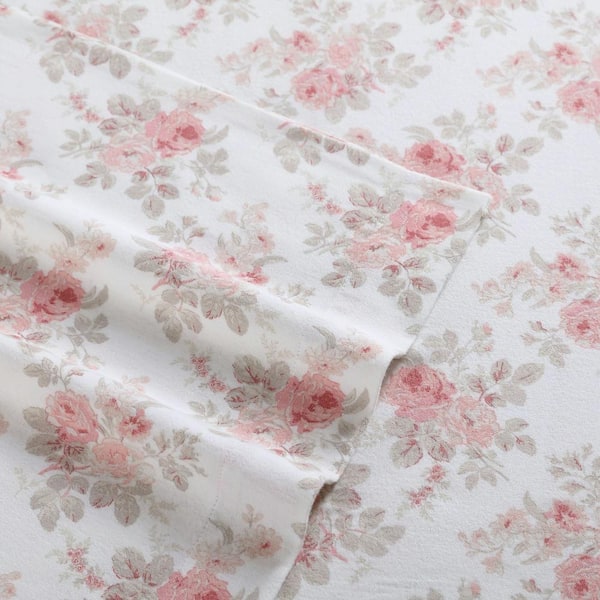 Laura Ashley Lisalee 3-Piece Pink Floral Brushed Cotton Laura Ashley Lisalee 3-Piece Pink Floral Brushed Cotton