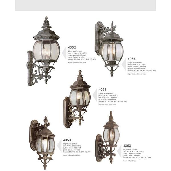 Maxim Lighting - Dover Die Cast 3-Light Bronze Outdoor Hanging Lantern
