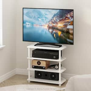 Econ Easy Assembly White TV Stand Entertainment Center Fits TV's up to 32 in.