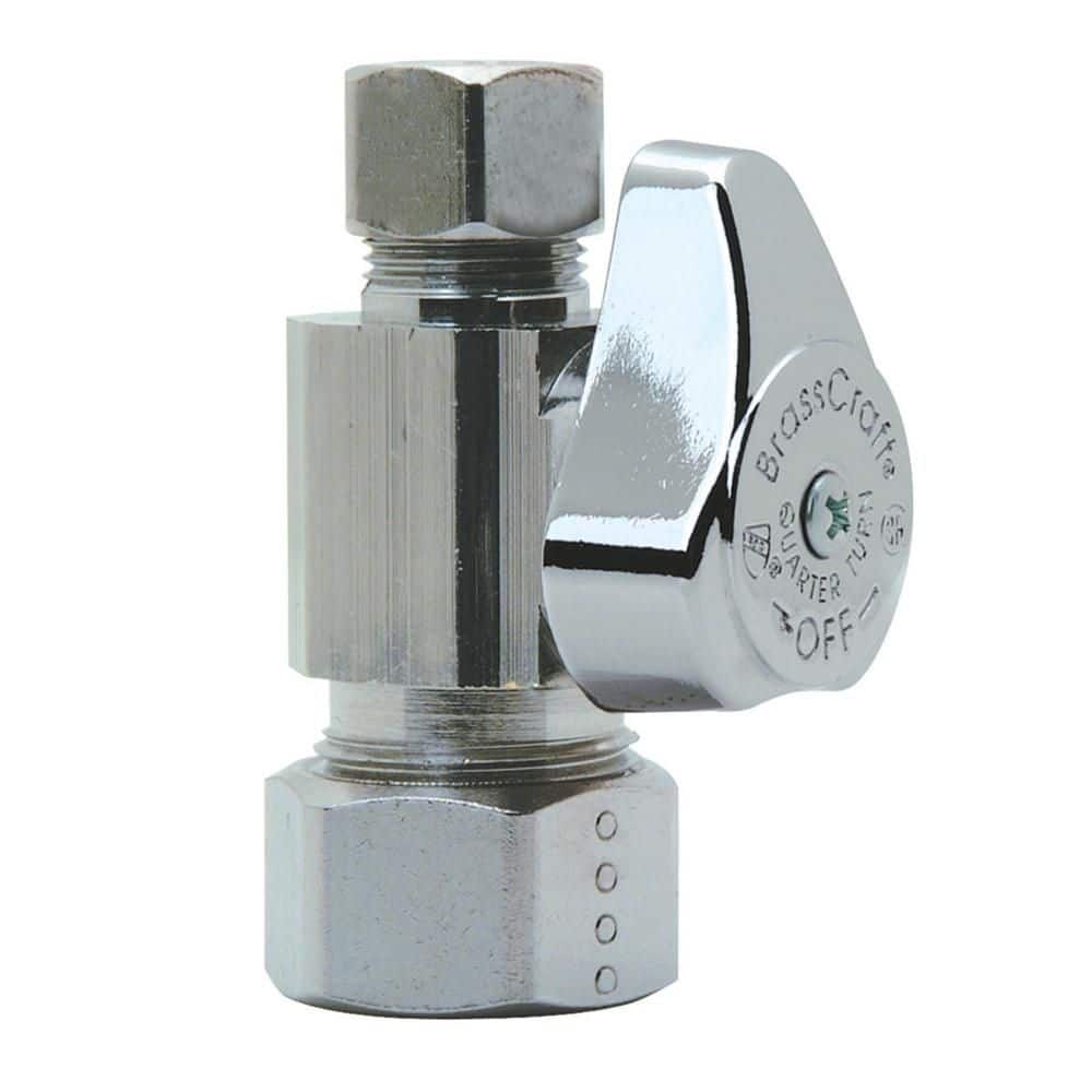 1/4 in. Nom Comp Inlet x 3/8 in. OD Comp Outlet 1/4-Turn Straight Stop price history on PriceWatchPro