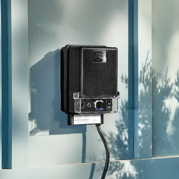 KICHLER Standard Series 120-Watt Black Low Voltage Outdoor Landscape Light Transformer (1-Pack) - The Home Depot
