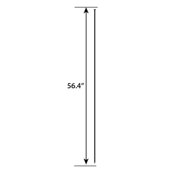 Vigoro 56 in. H Steel Multi-Purpose Black Fence Post