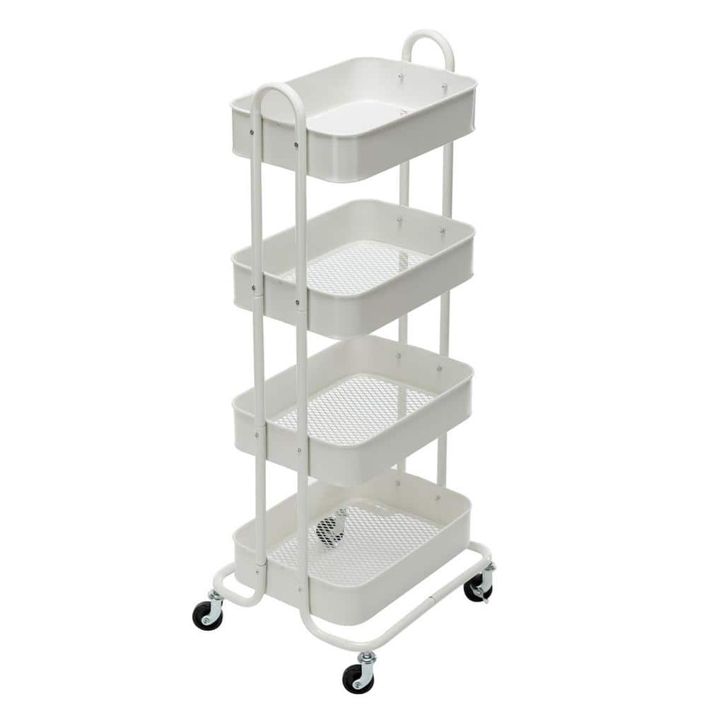 1pc Small Trolley Storage Rack For Kitchen, Bedroom, Bathroom, Living Room,  Multi-layer Rolling Cart For Baby Snacks, Mobile Storage Organizer