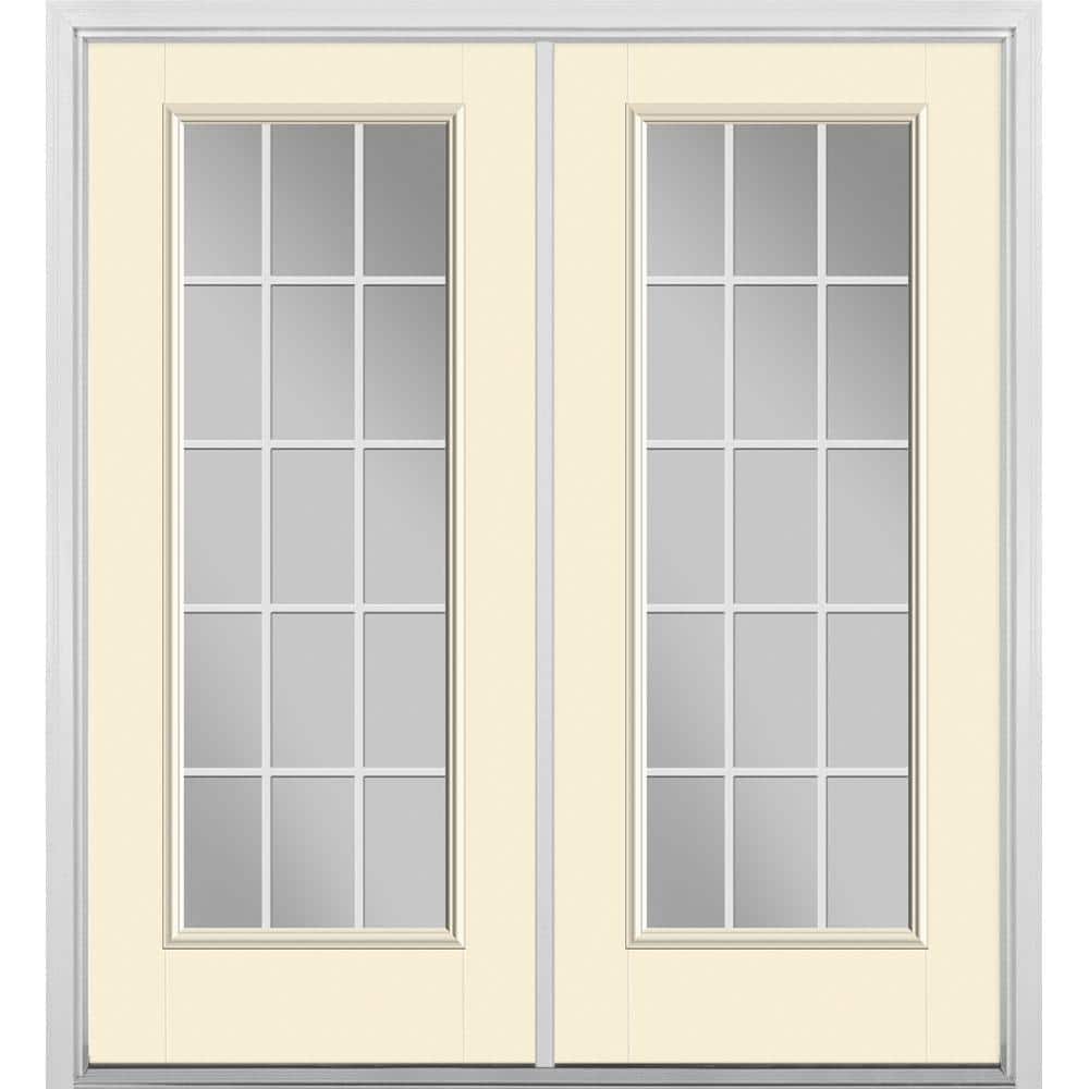 72 in. x 80 in. Golden Haystack Fiberglass Prehung Right-Hand Inswing GBG 15-Lite Clear Glass Patio Door with Brickmold price history on PriceWatchPro
