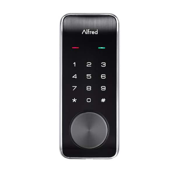 Alfred DB2-B Chrome Smart Single Cylinder Electronic Deadbolt Lock with Key Override