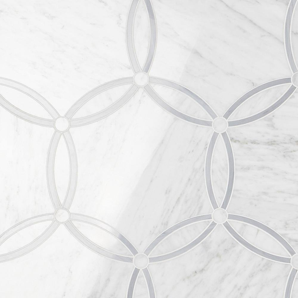 Carrara White Polished Marble Mosaic Tile for Floors and Walls