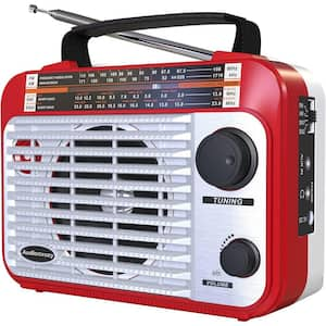 AM/FM/SW1-2 Radio Shortwave Transistor Radio AC or Battery Operated with Best Reception Big Speaker, Precise Tuning Knob