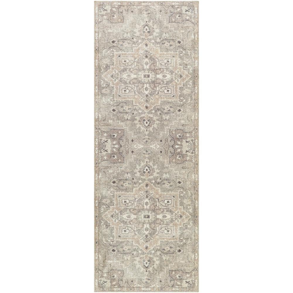 Elle Vintage-Inspired Moonbeam Runner Rug 2'7" x 7'3"