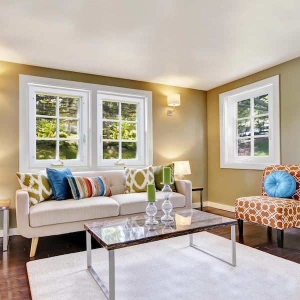 TAFCO WINDOWS 72 in. x 48 in. White Double-Pane Insulated Glass