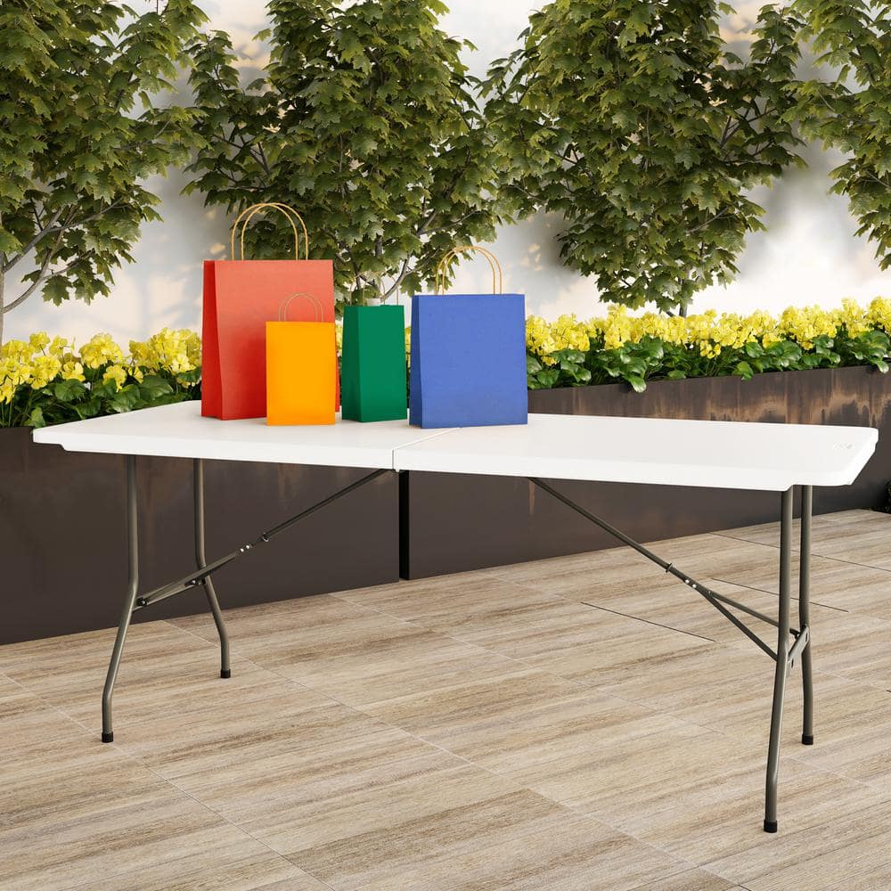 Lavish Home 6ft Plastic Portable/Collapsible Folding Table