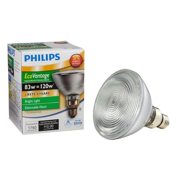 Philips 120-Watt Equivalent Halogen PAR38 Dimmable Indoor/Outdoor Long Life Floodlight Bulb