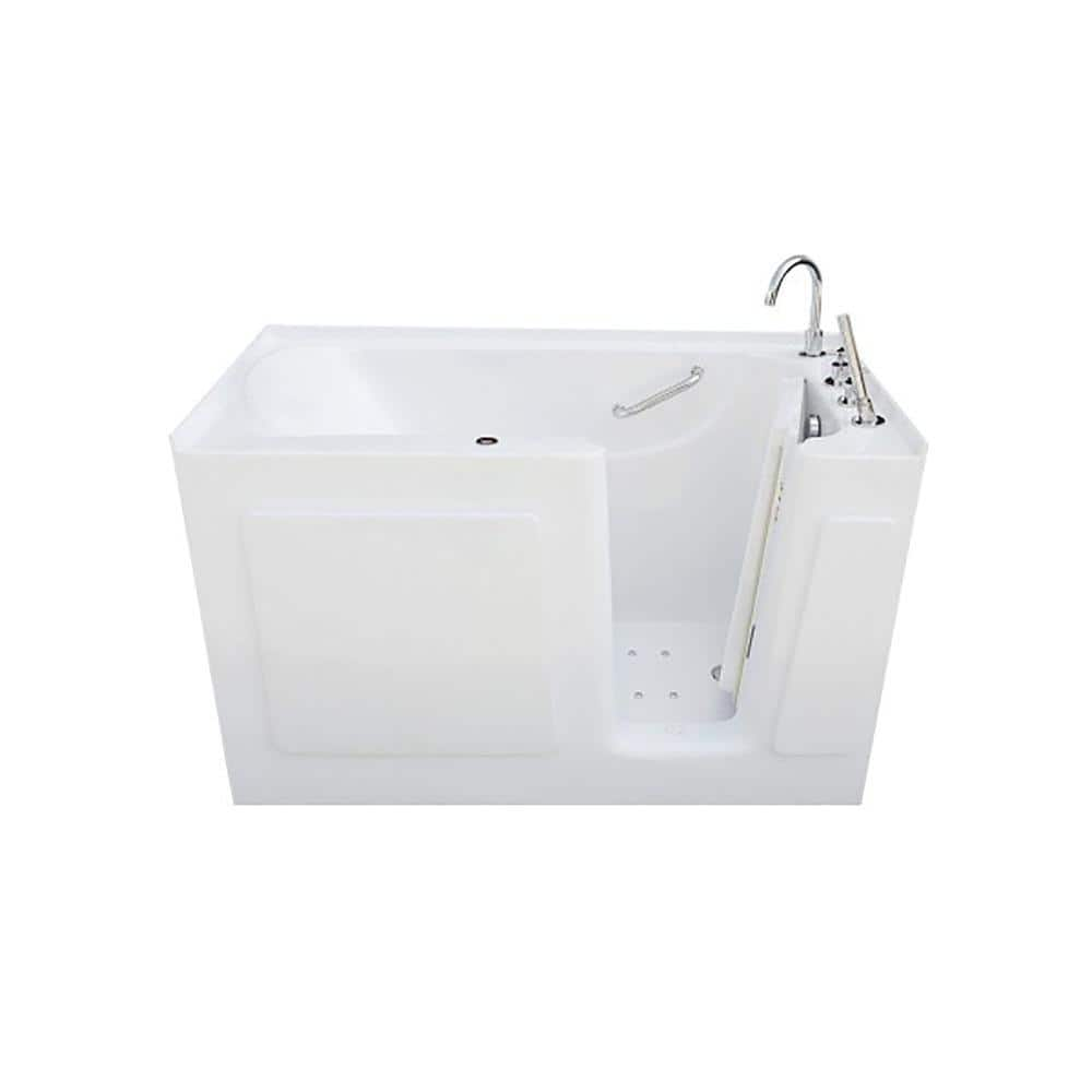 Pinnacle 4.5 ft. Right Drain Walk-In Air Bath Tub in White LPI5430-A-RD