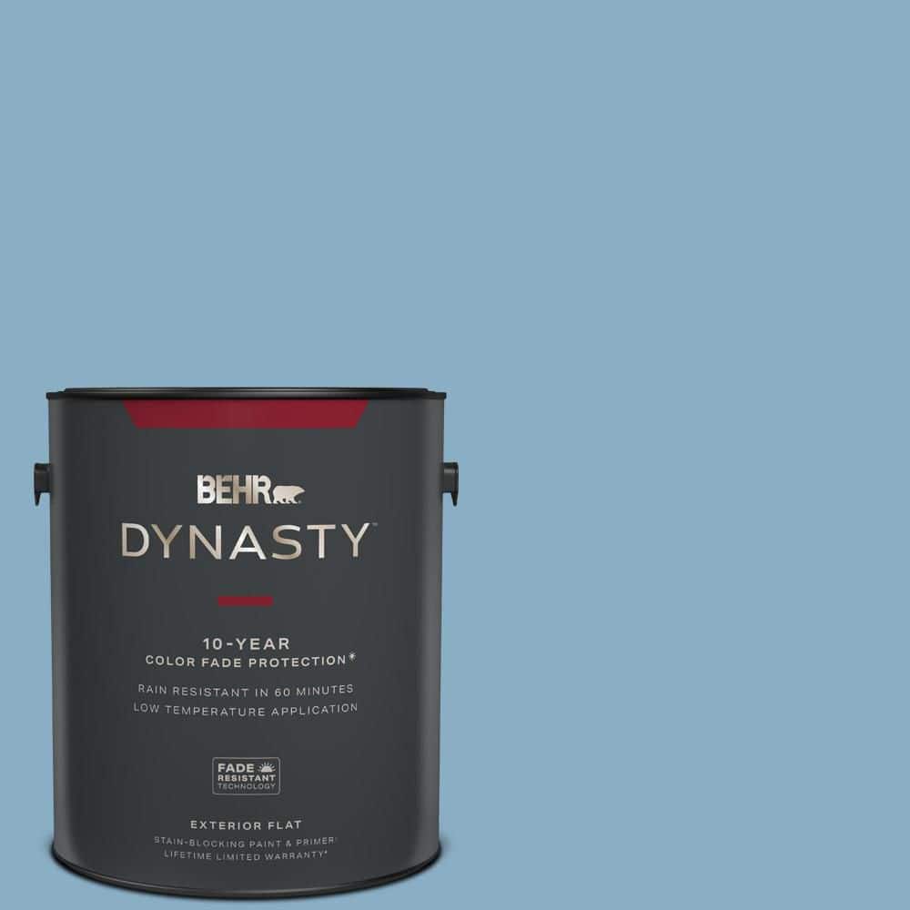 Chilly Blu BEHR DYNASTY 1 gal. #S500-4 Chilly Blue Flat Exterior Stain-Blocking ...