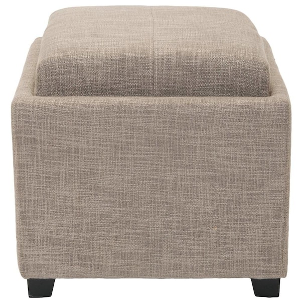 SAFAVIEH Harrison Gray Storage Ottoman
