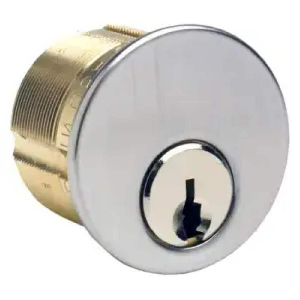 Cylta Series 1 in. Chrome Yale Keyed Alike Mortise Cylinder in Brushed Chrome price history on PriceWatchPro