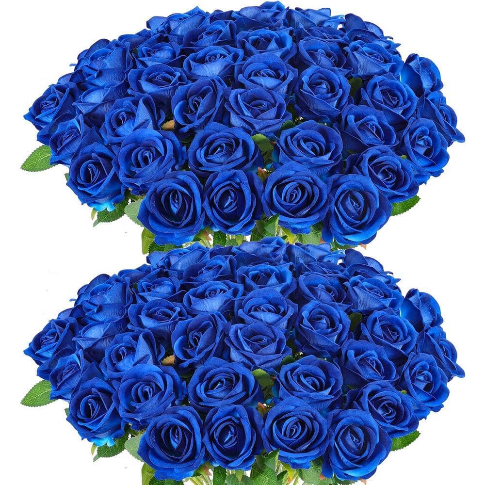 14 in. Indoor/Outdoor Blue Artificial Roses UMZ1TJ - The Home Depot