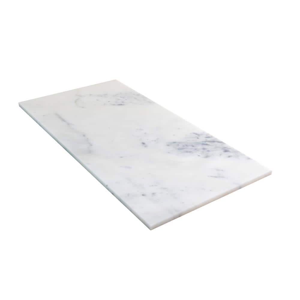 White Polished Marble 12" x 24" Large Format Tile