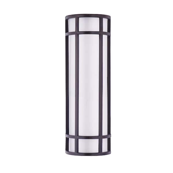 Moon Ray 1-Light Bronze Integrated LED Outdoor Wall Lantern Sconce