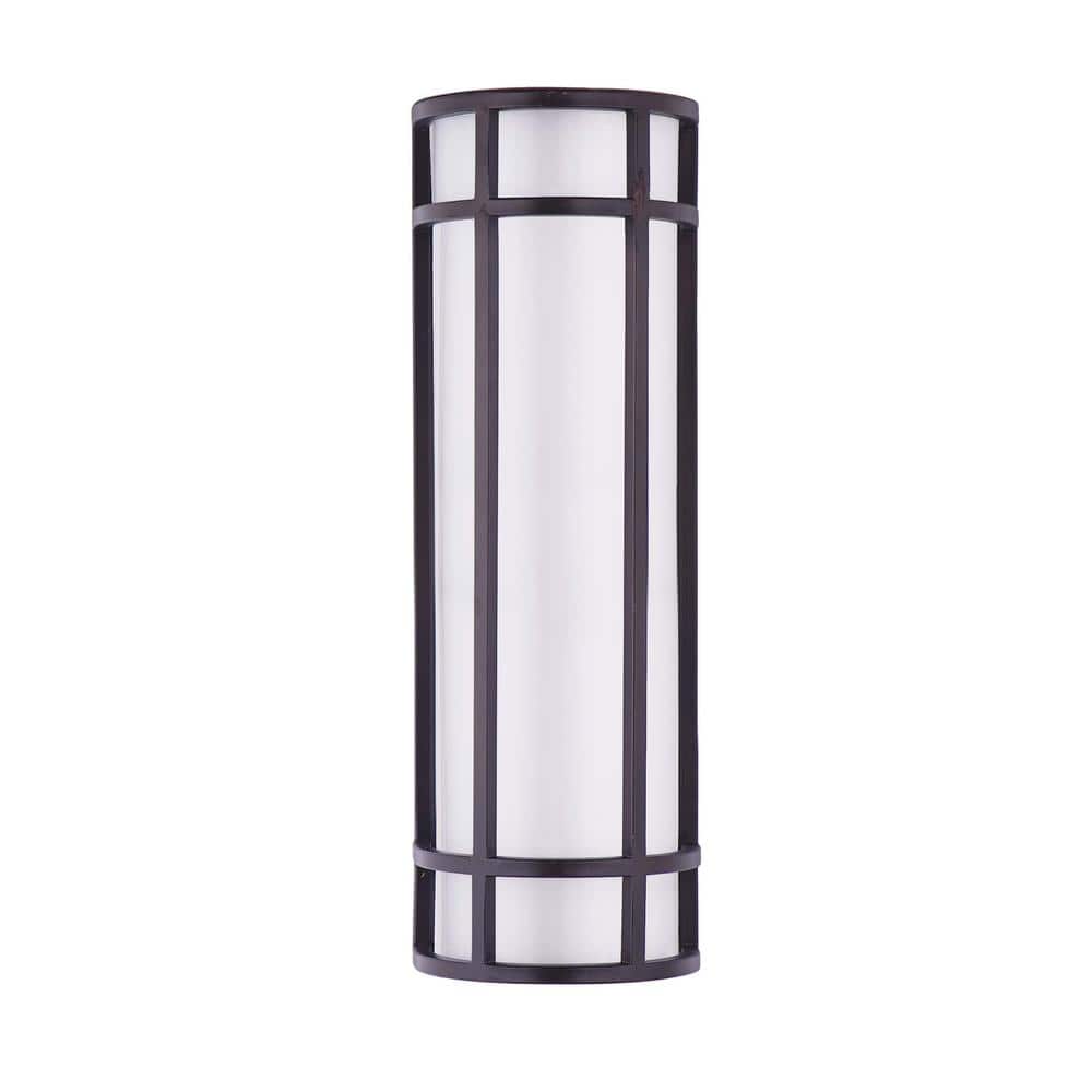 Moon Ray 1-Light Bronze Integrated LED Outdoor Wall Lantern Sconce price history on PriceWatchPro