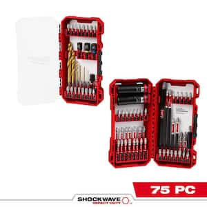 SHOCKWAVE Impact Duty Alloy Steel Drill, Drive and Fastening Bit Set (75-Piece)