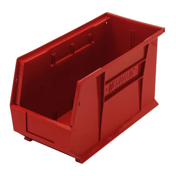 QUANTUM STORAGE SYSTEMS Ultra-Series 5 Gal. Stack and Hang Storage Tote in Red (12-Pack)