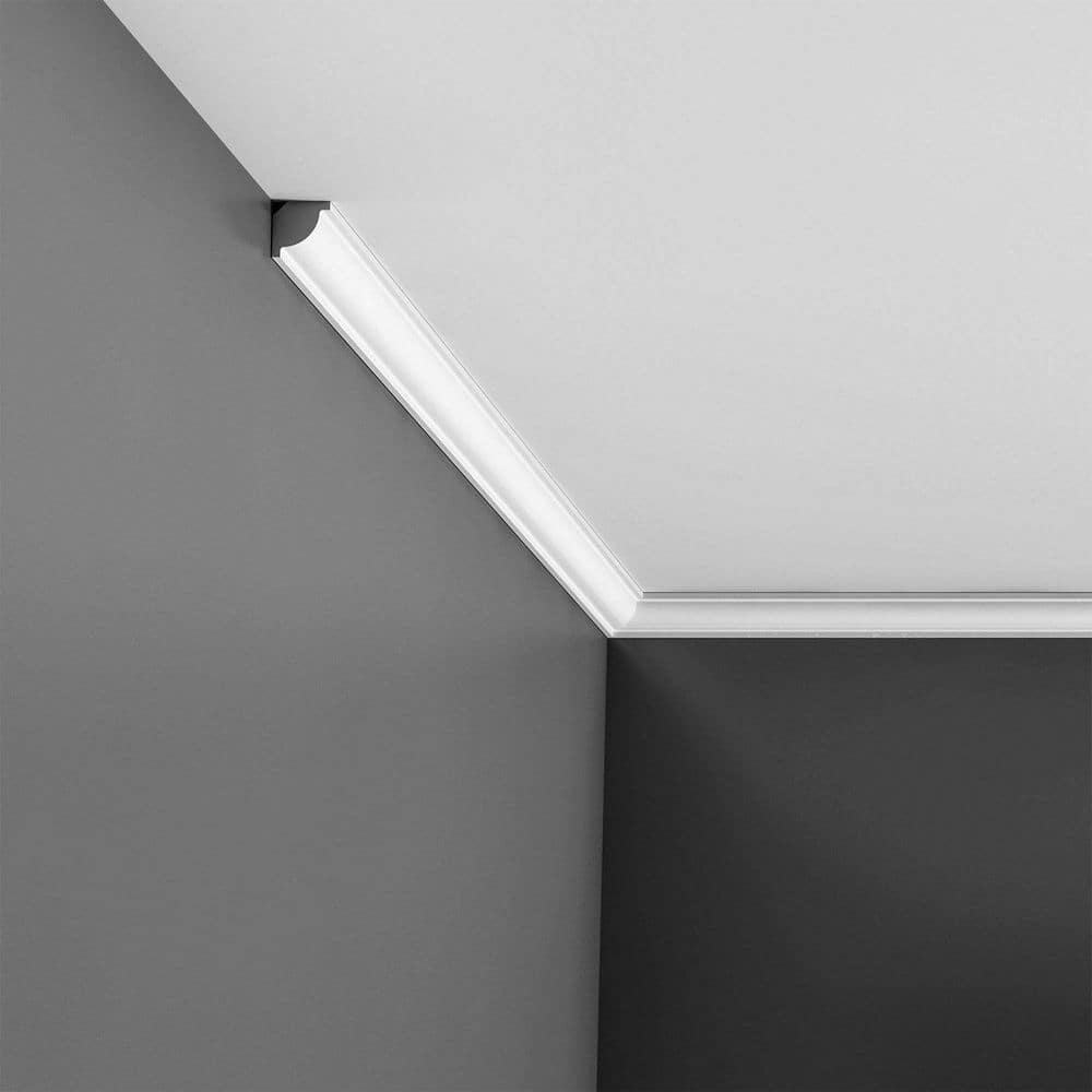 Primed White Polystyrene Crown Moulding 3/4 in x 3/4 in x 78-3/4 in