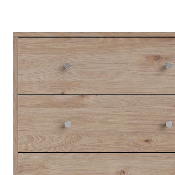 Tvilum Portland 6-Drawer Double Dresser in Oak 26.89 in. H x Tvilum Portland 6-Drawer Double Dresser in Oak 26.89 in. H x