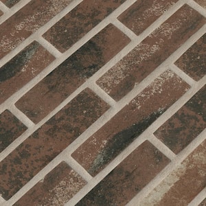 Take Home Sample - Capella Red Brick 2 in. x 4 in. Matte Porcelain Floor and Wall Tile