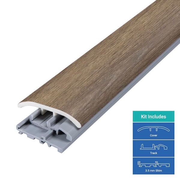 Toffee 0.31 in. T x 2 in. W x 78.7 in. L Vinyl 4-in-1 Molding