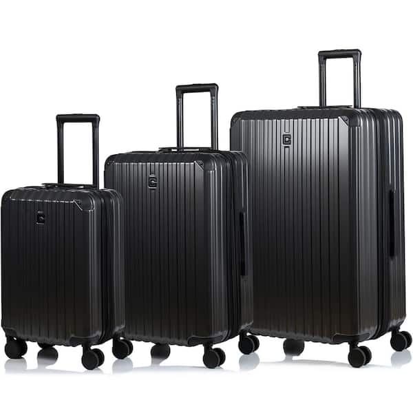 CHAMPS Element 28 in. 24 in. 20 in. Grey Hardside Luggage Set with Spinner Wheels (3-Piece)