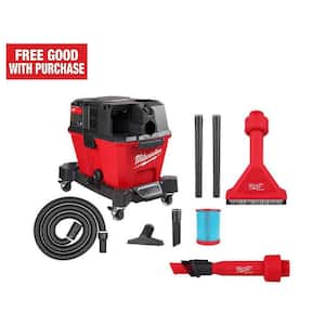 M18 FUEL 6 Gal. Cordless Wet/Dry Shop Vacuum W/Filter, Hose and AIR-TIP 1-1/4 in. - 2-1/2 in. Utility Brush and Nozzle