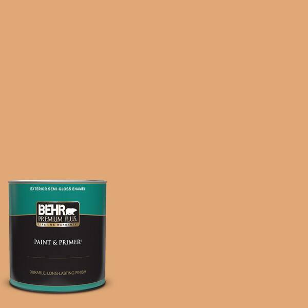 BEHR PREMIUM PLUS 1 qt. 280D4 Caramel Sundae SemiGloss Enamel