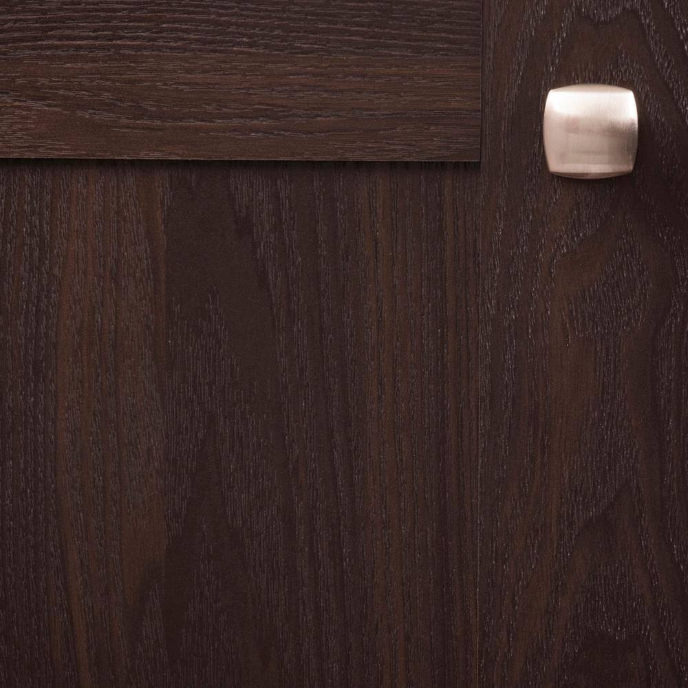 Satin Nickel Square Modern Cabinet Knob with Mounting Hardware