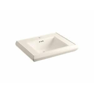 Memoirs 5-3/8 in. Ceramic Pedestal Sink Basin in Biscuit