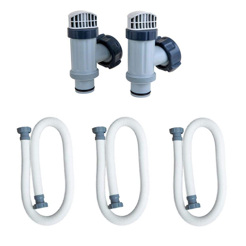 Intex Plunger Valves with Gaskets for Pumps & Nuts (2Pack) with Pool