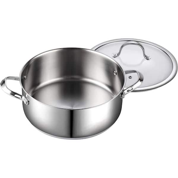 Cooks Standard Dutch Oven with Lid, 9 Quart Professional Stainless Steel  Stockpots, Silver
