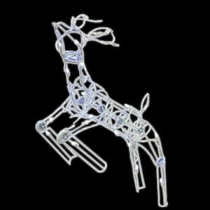 48 in. 105-Light LED Multi Posing Deer Sculpture Wireframe