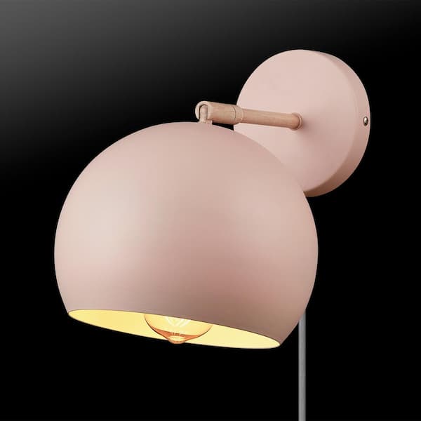 Pink plug deals in wall sconce