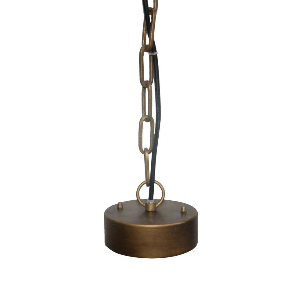 Blue Wood Bead 2-Tier Chandelier with Gold Frame