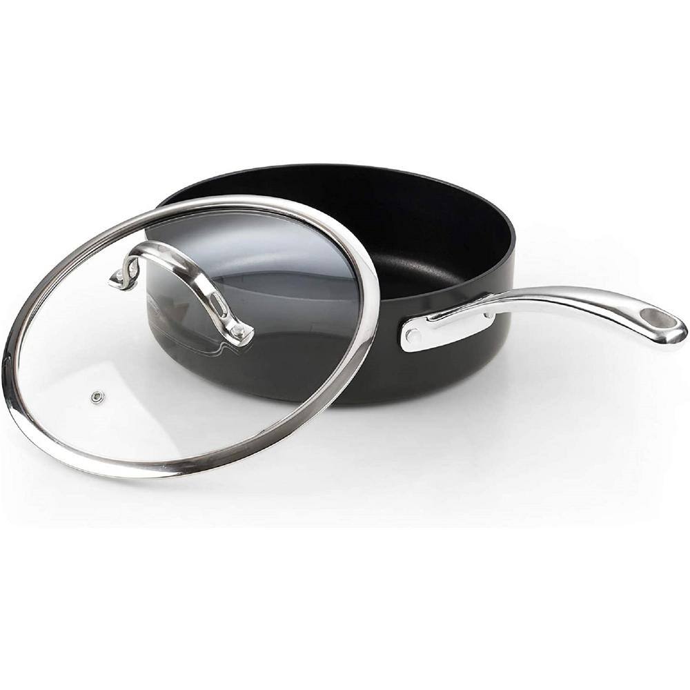 5.5 Qt Hard Anodized Aluminum Covered Deep Sauté Pan