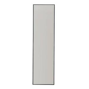 13.8 in. W x 48 in. H Rectangular Aluminum Framed Wall Mounted Bathroom Vanity Mirror in Black