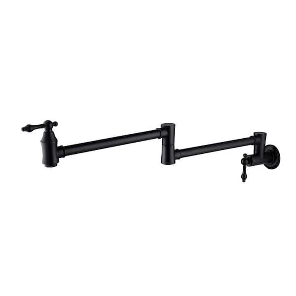 Unbranded Pot Filler Faucet Wall Mount in Matte Black