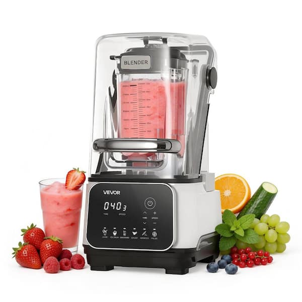 Blender, 68 oz. 6 Speed Professional Countertop Blenders with Shield, 2200W 26000RPM Kitchen Food Processor Combo, White