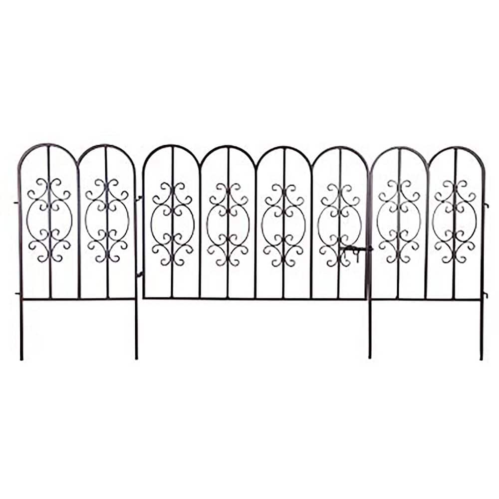 72 in. L x 34 in. H Montebello Iron Garden Fencing with Gate price history on PriceWatchPro