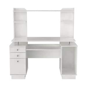 Charlie 48.39 in. H Rectangle White Wood Computer Desk