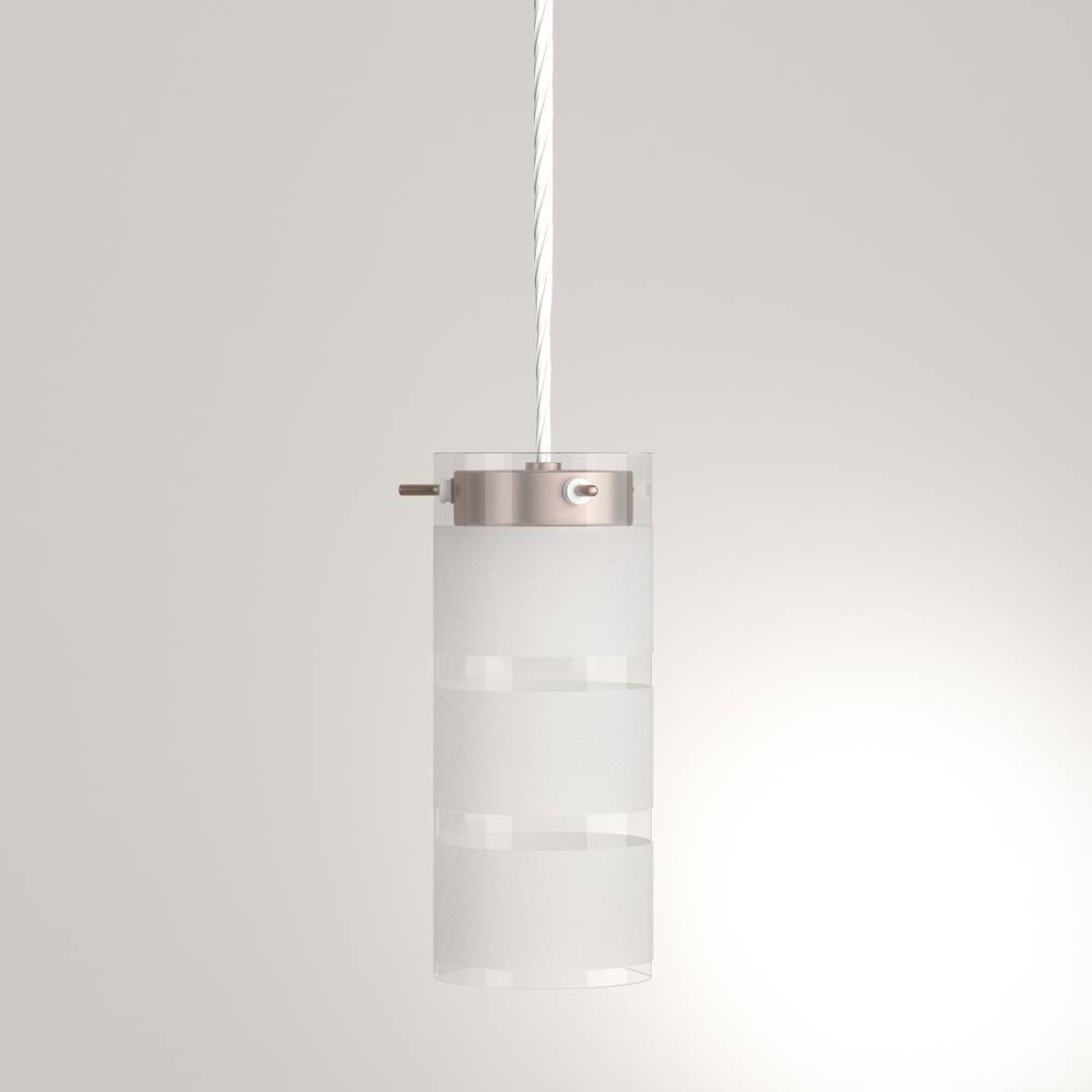 Olvero Modern Satin Nickel Mini LED Pendant Light