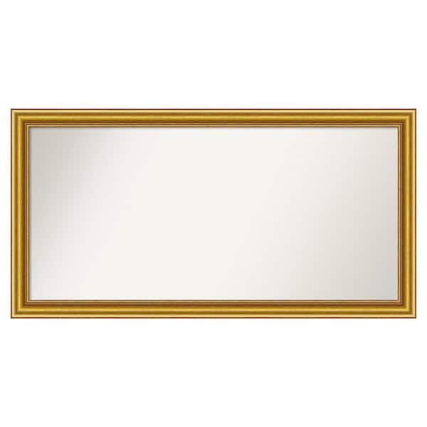 Amanti Art Townhouse Gold 45.75 in. x 23.75 in. Custom Non-Beveled Wood Framed Batthroom Vanity Wall Mirror
