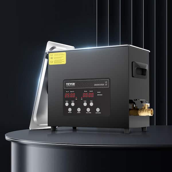 6 L Ultrasonic Machine, 180-Watt Digital Ultrasonic Cleaning Machine with Upgraded Degassing and Gentle Mode, 40 kHz