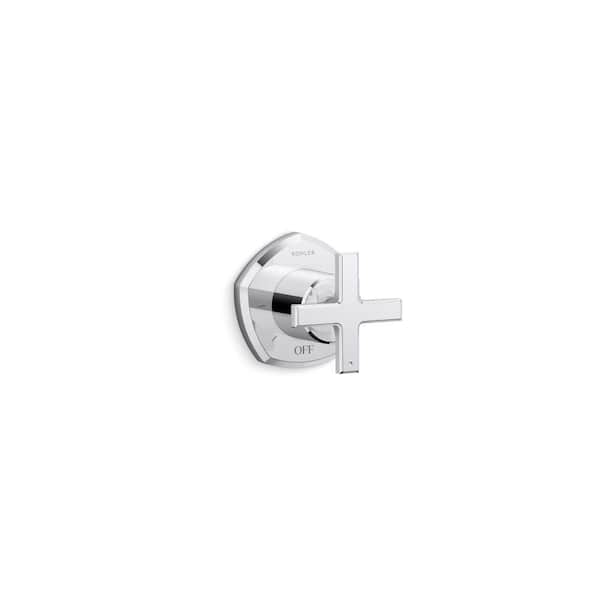 KOHLER Occasion Cross 1-Handle Tub and Shower Faucet Trim in Polished Chrome with Volume Control